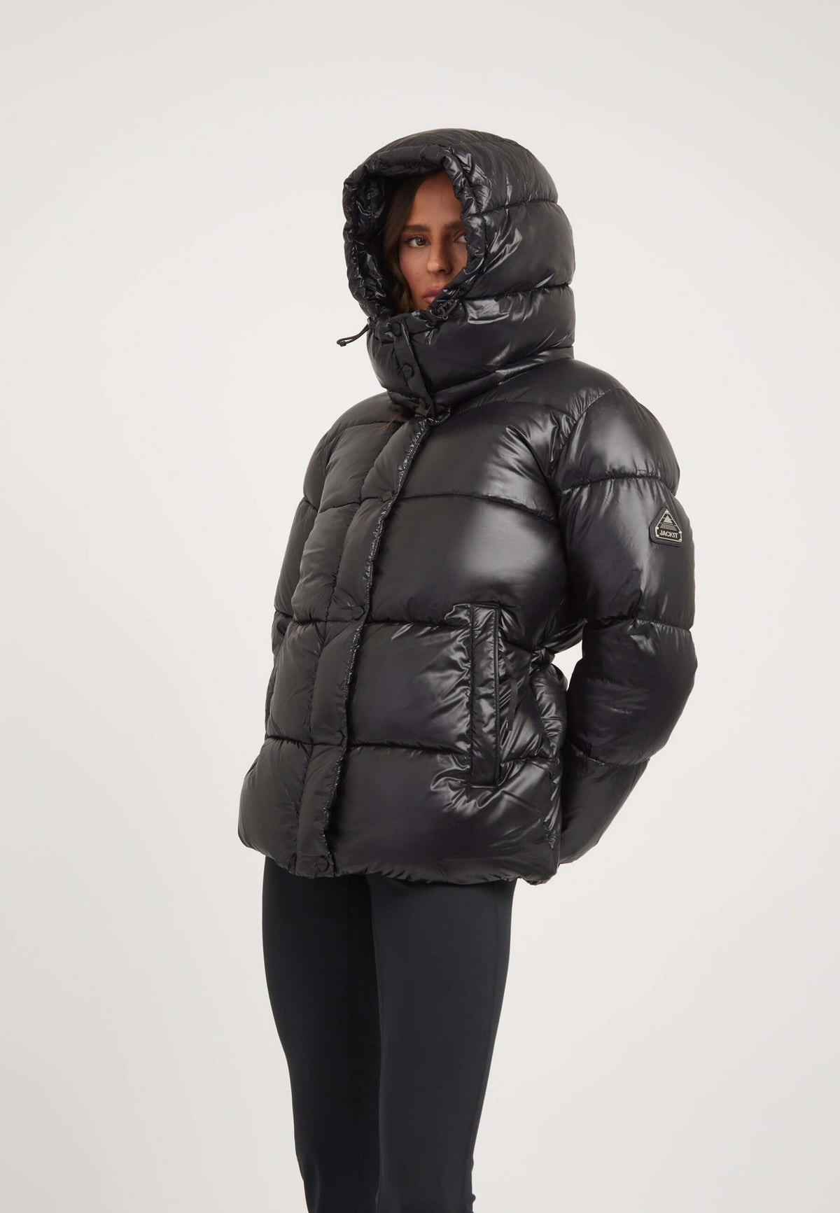 EZ Colonia Jacket Black on model back view by JACK1T