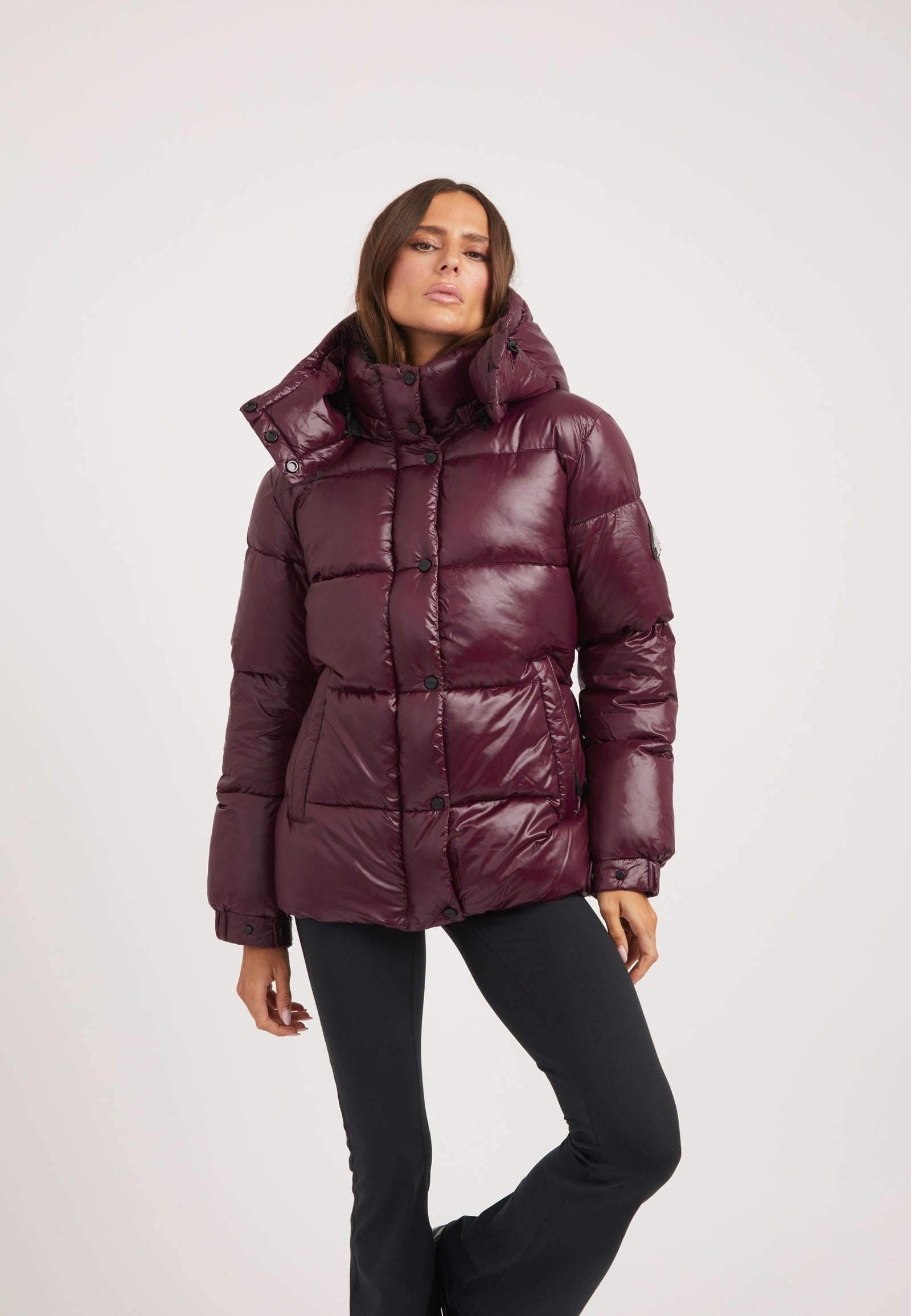EZ Colonia Jacket Aubergine on model front view by JACK1T