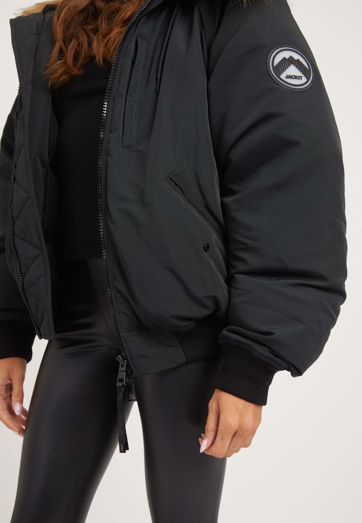First Rescue Bomber Jacket Black detail shot by JACK1T