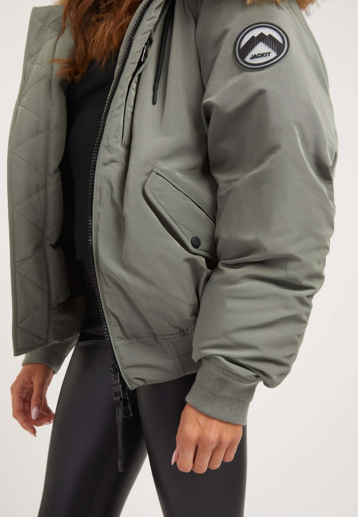 First Rescue Bomber Jacket Olive detail shot by JACK1T