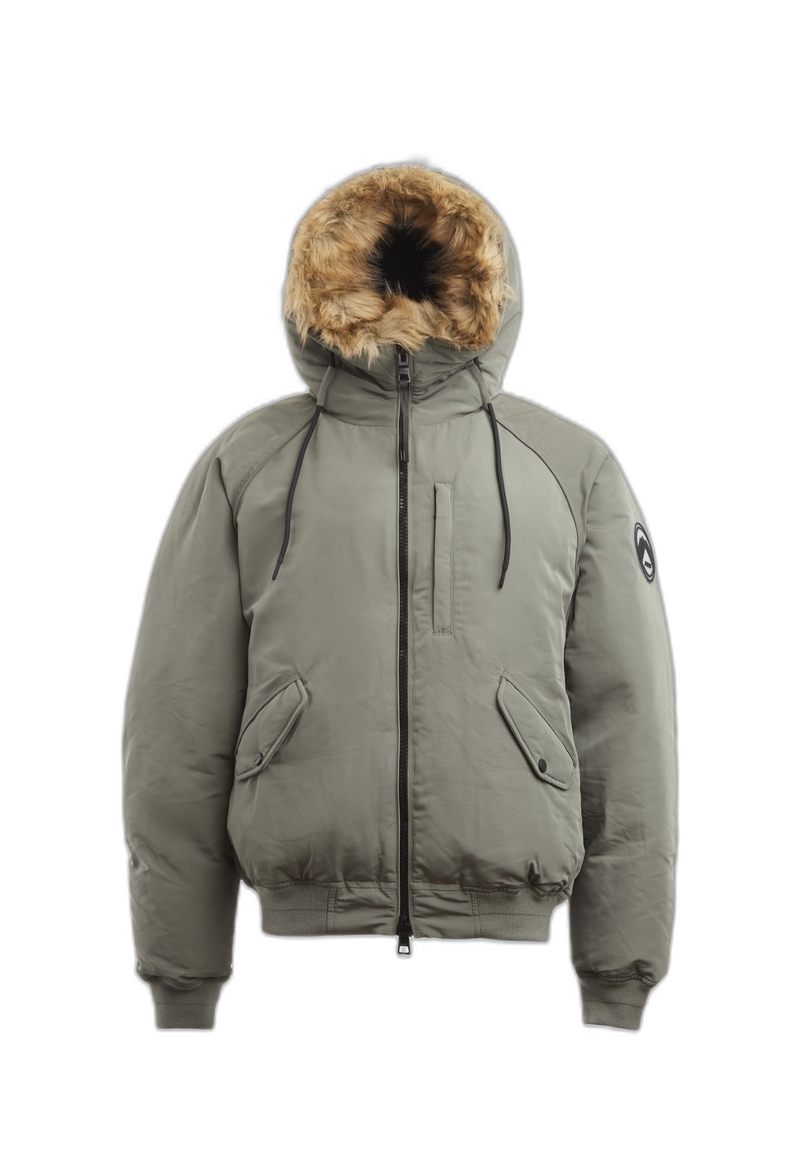 First Rescue Bomber Jacket Olive flat lay cutout
