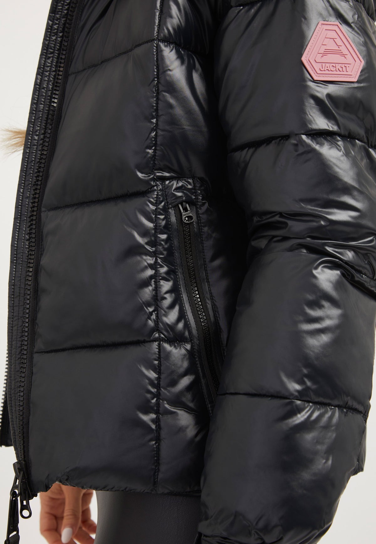 EZ Box Racer Jacket Black detail shot by JACK1T