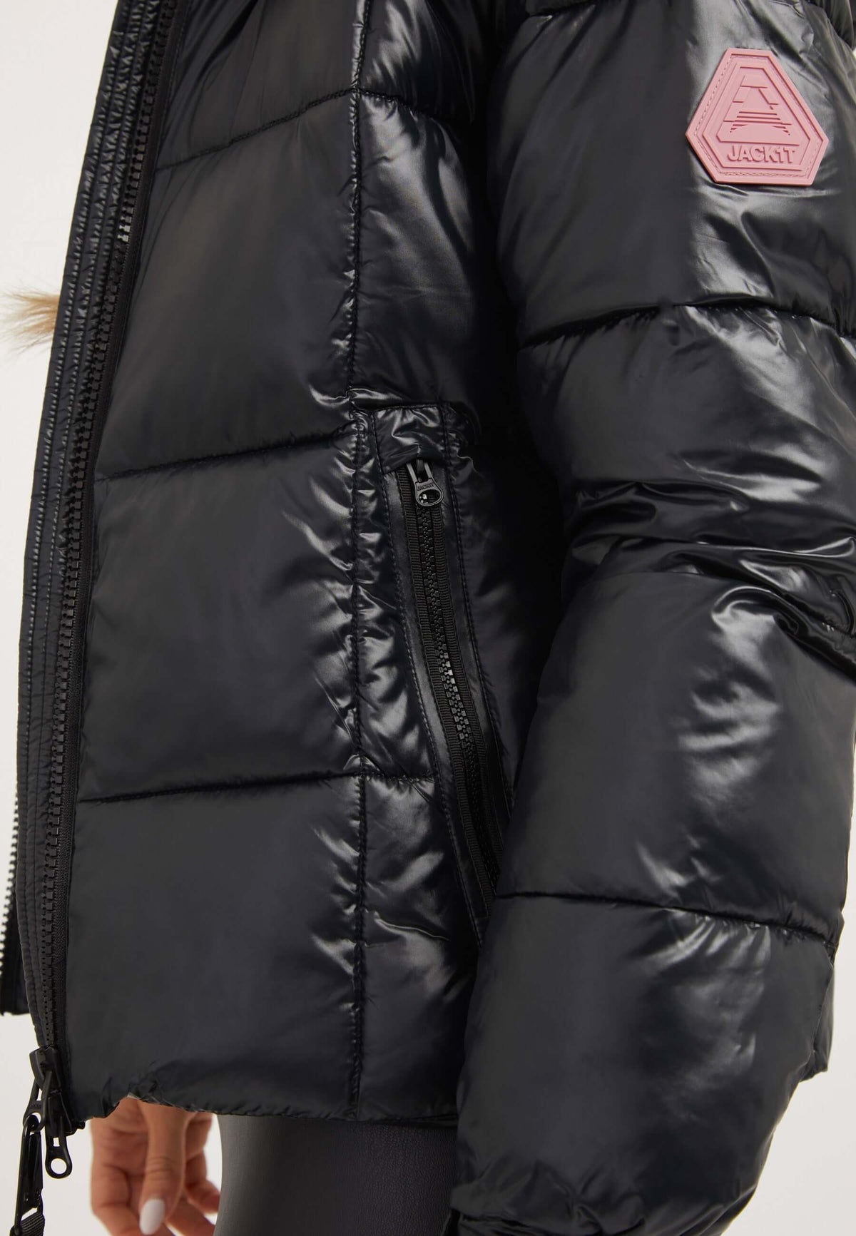 EZ Box Racer Jacket Black detail shot by JACK1T