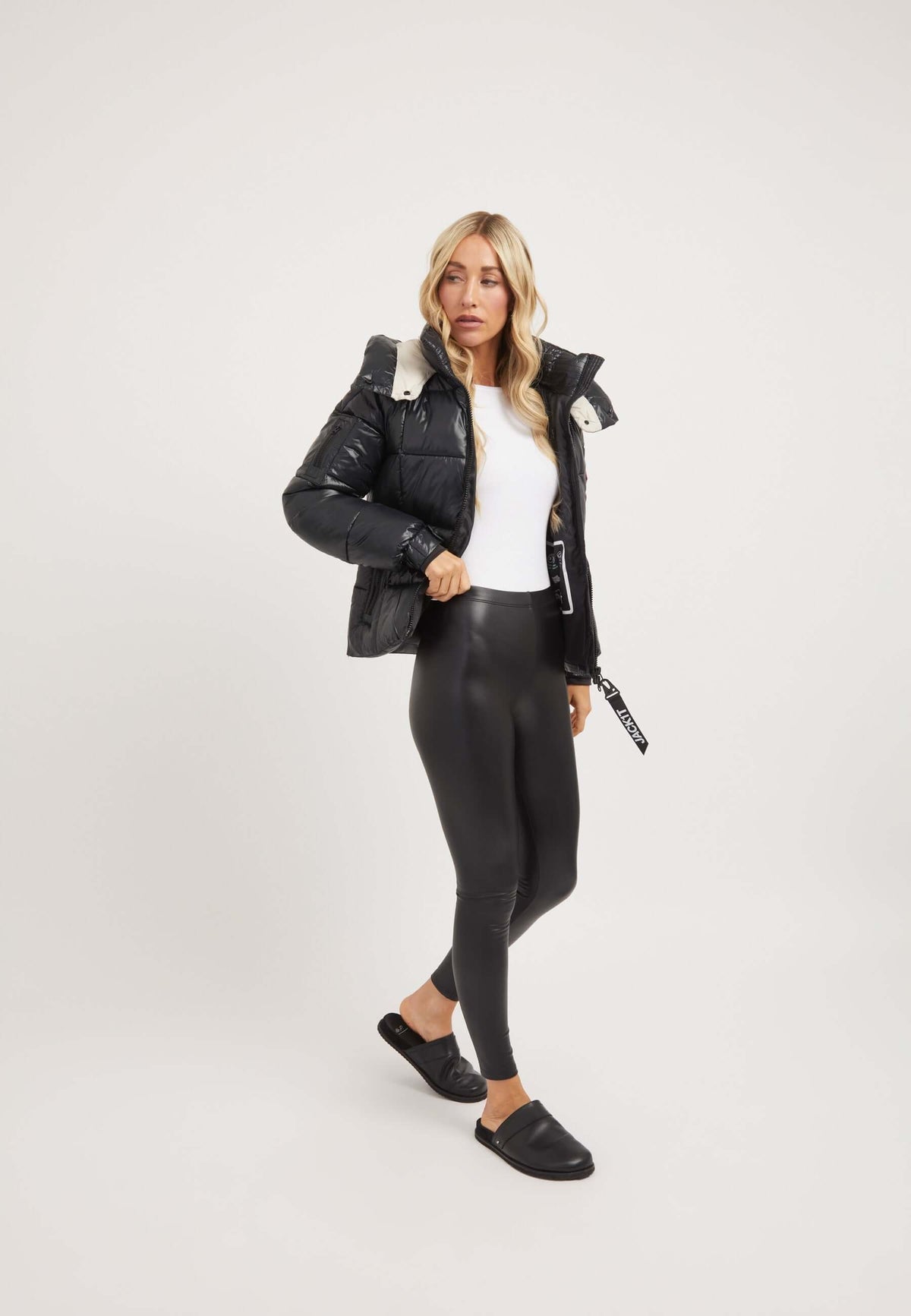 EZ Box Racer Jacket Black on model detail by JACK1T