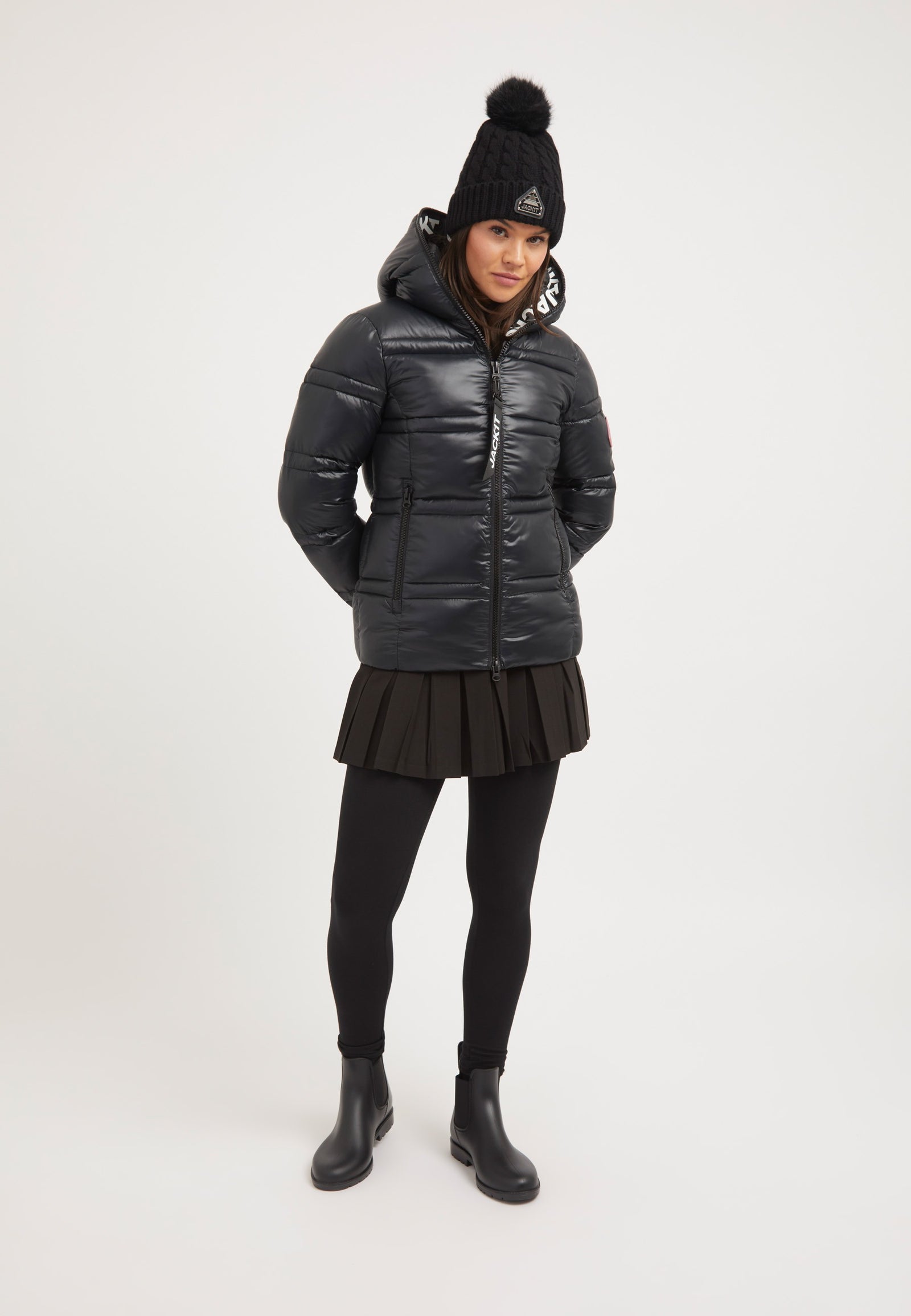 R4D Tramline Racer Jacket Black on model detail by JACK1T