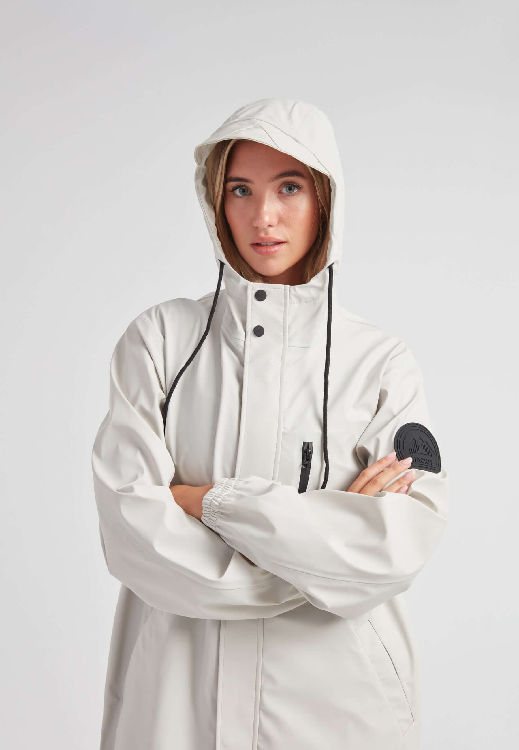 Shop Unisex ELEMENTS Raincoat in Stone | JACK1T