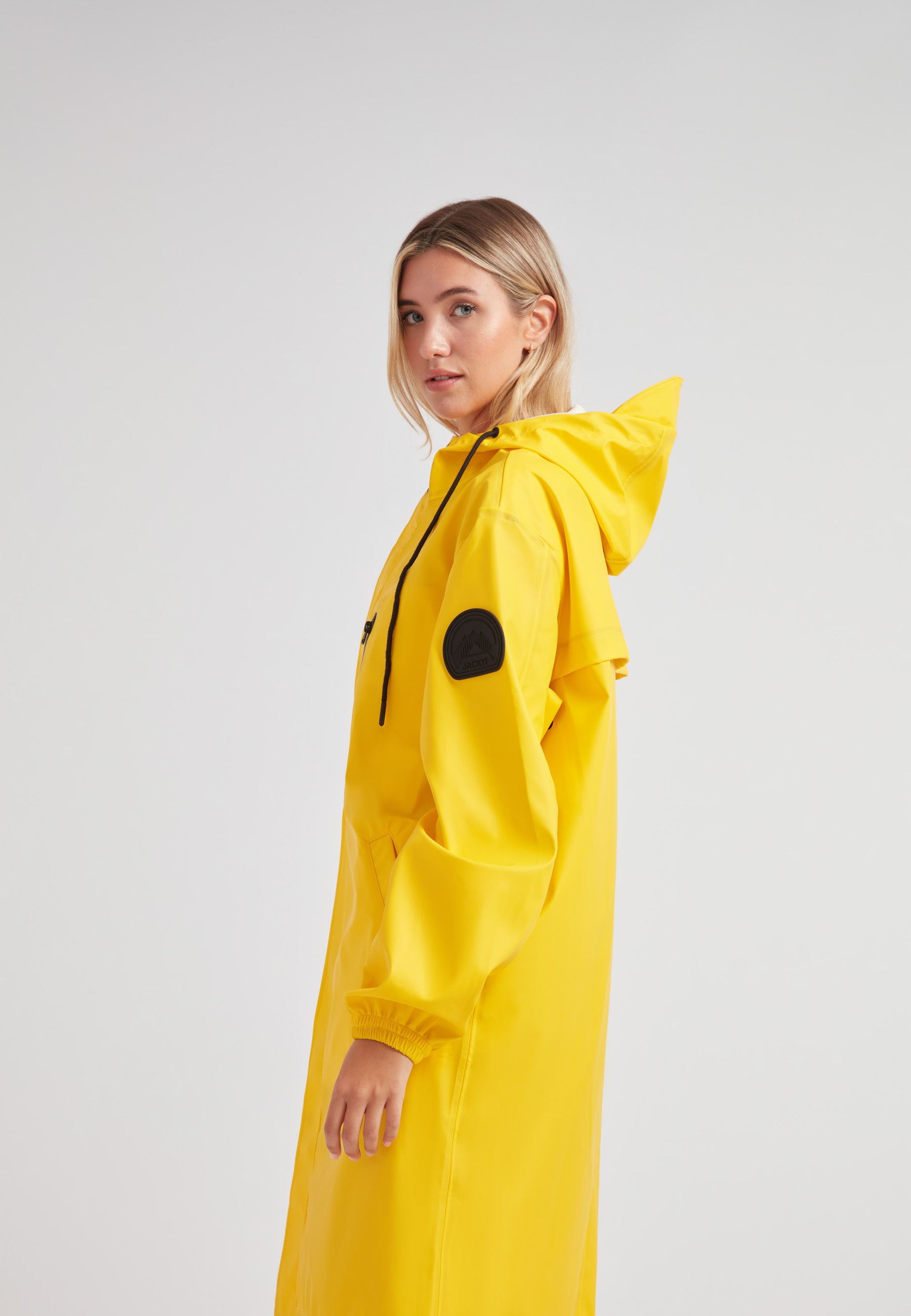 Yellow Elements Longline Raincoat - Lightweight & Stylish – JACK1T