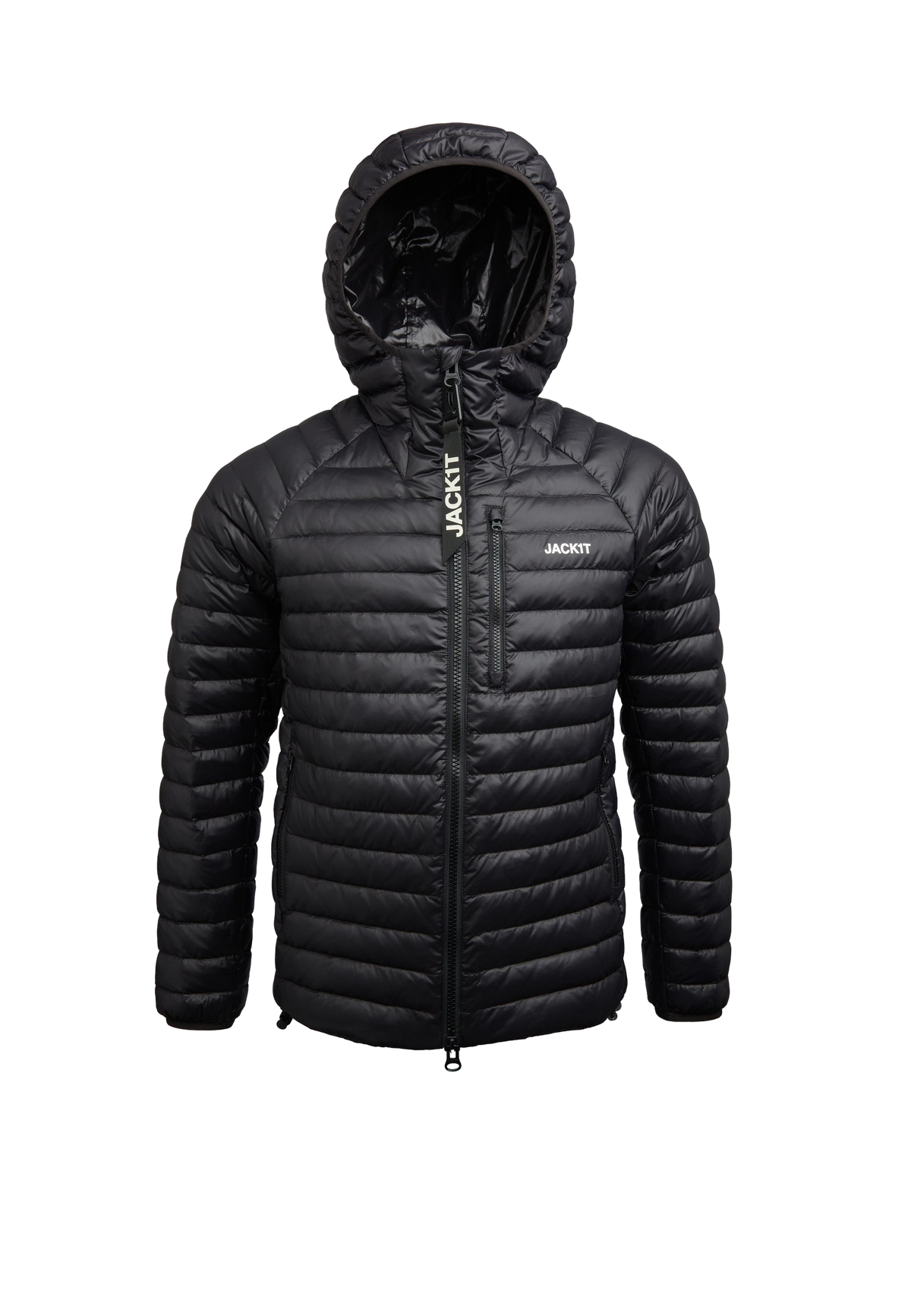 SATEL1TE Hooded Down Jacket flat lay swatch