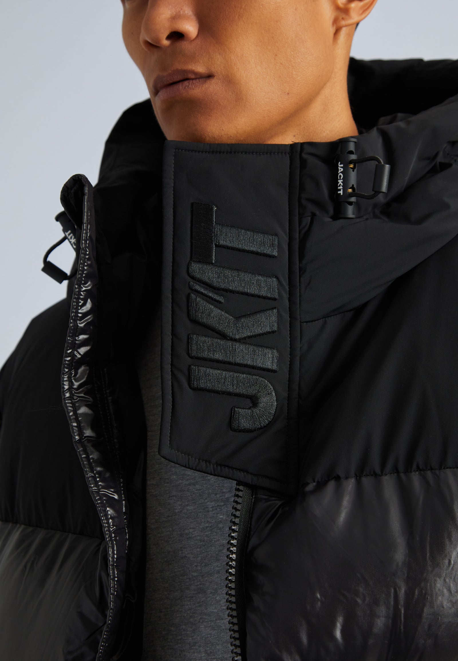 Shop Men's Diamond Down Coat V2 in Black/Tricolore | JACK1T