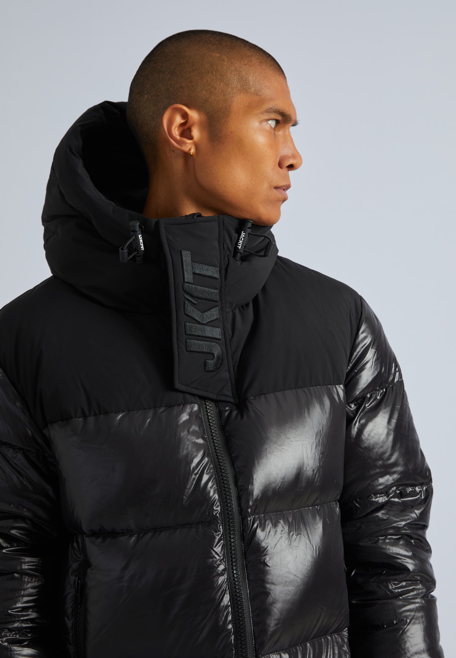 Shop Men's Diamond Down Coat V2 in Black/Tricolore | JACK1T