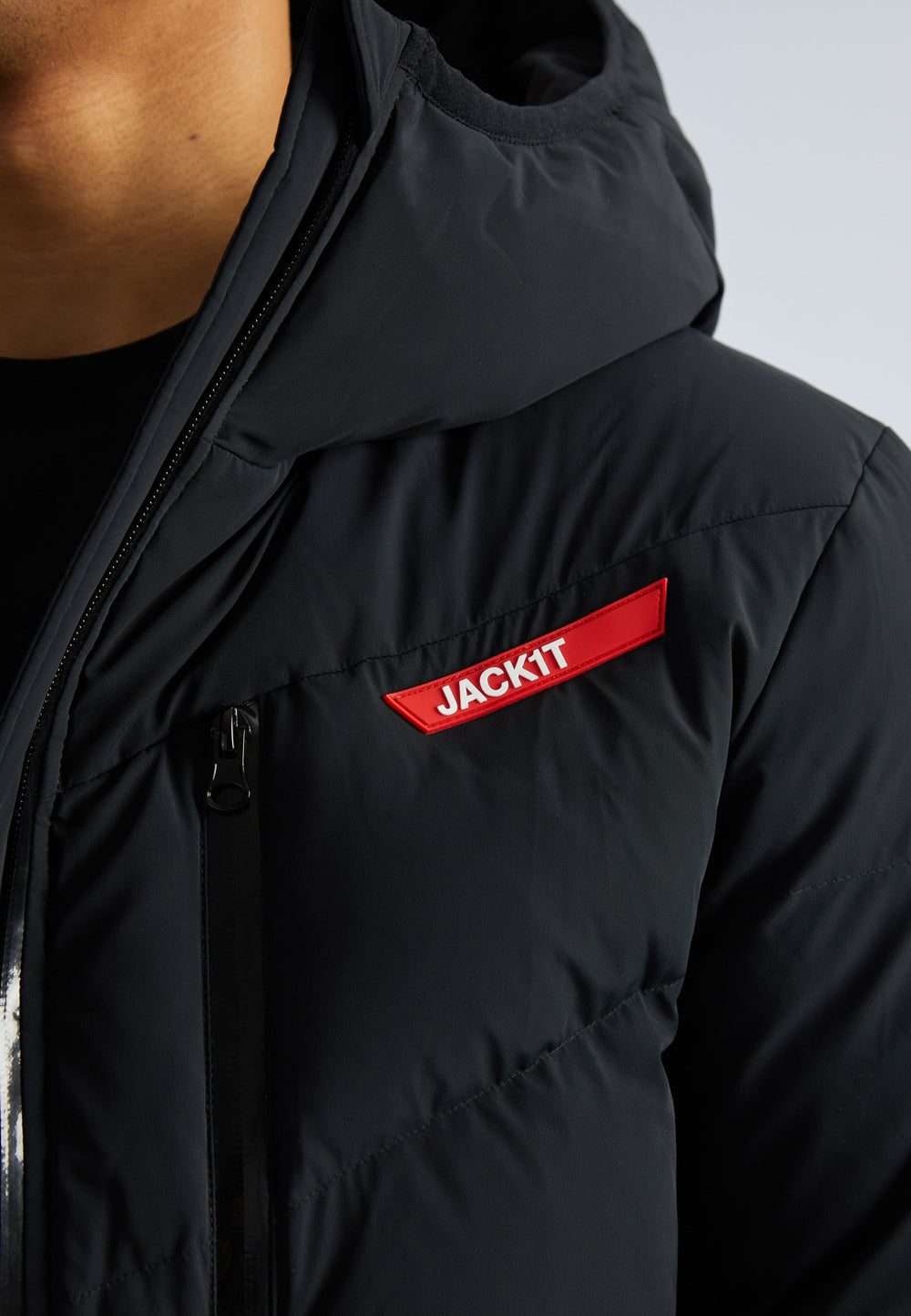 Lock Hood Puffer Jacket Black by JACK1T