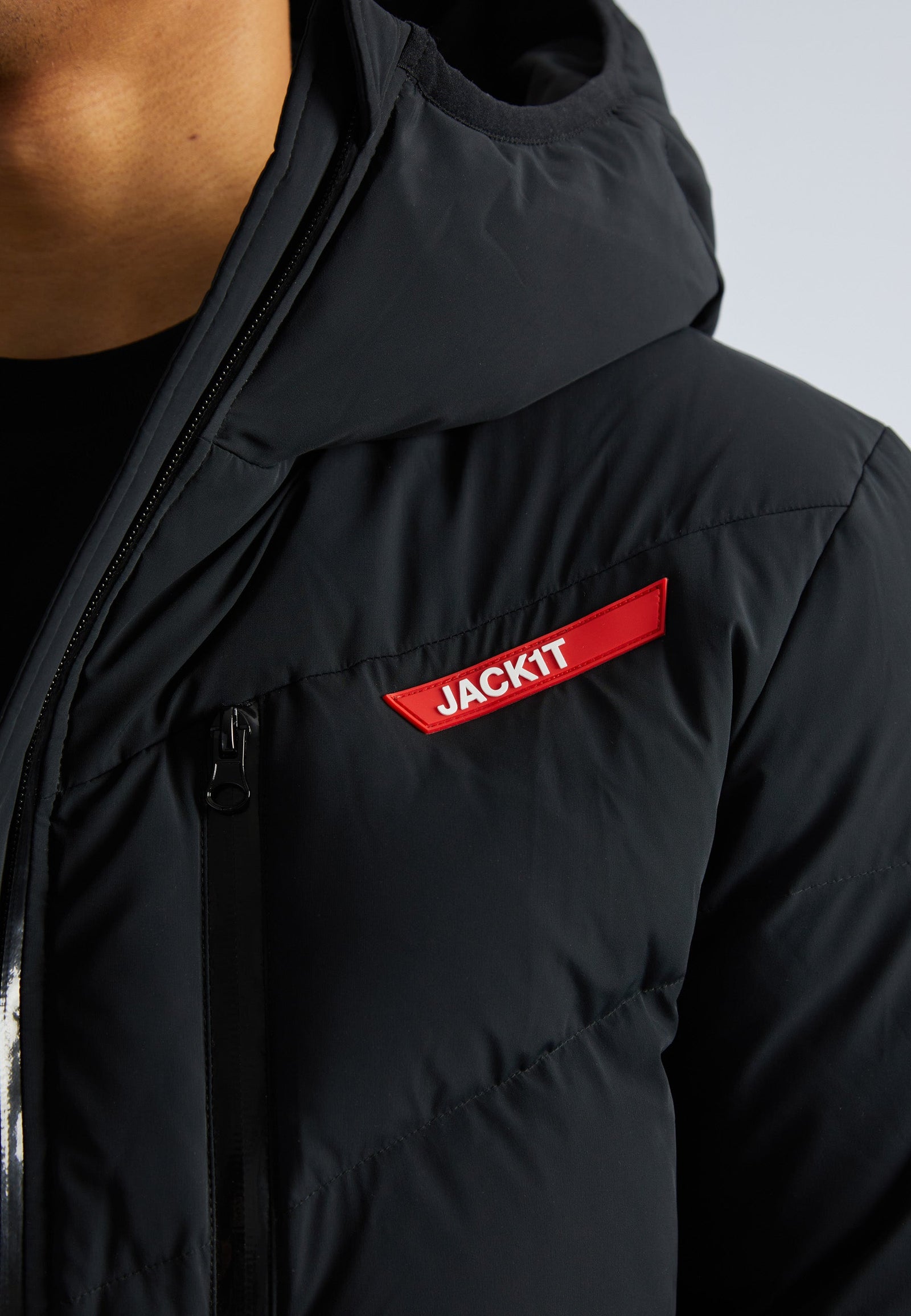 Lock Hood Puffer Jacket Black by JACK1T