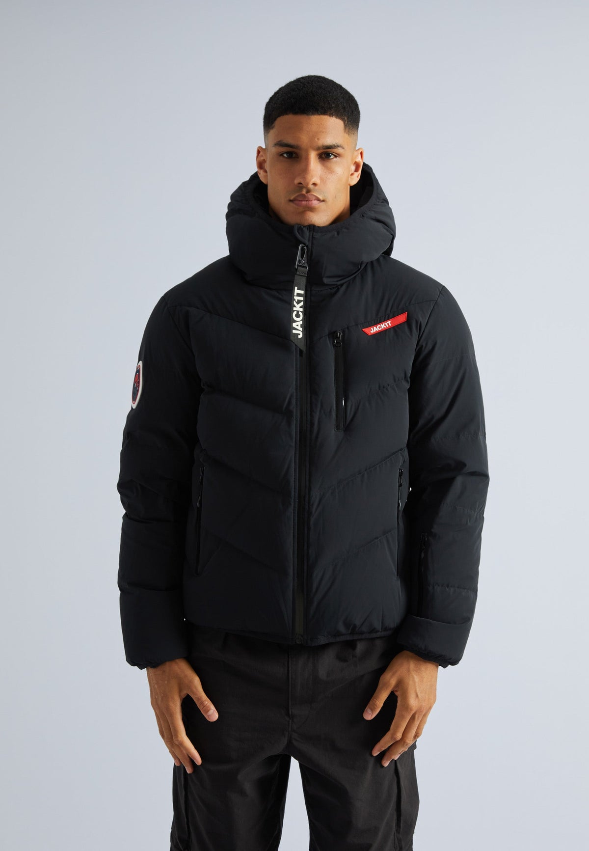 Lock Hood Puffer Jacket Black by JACK1T