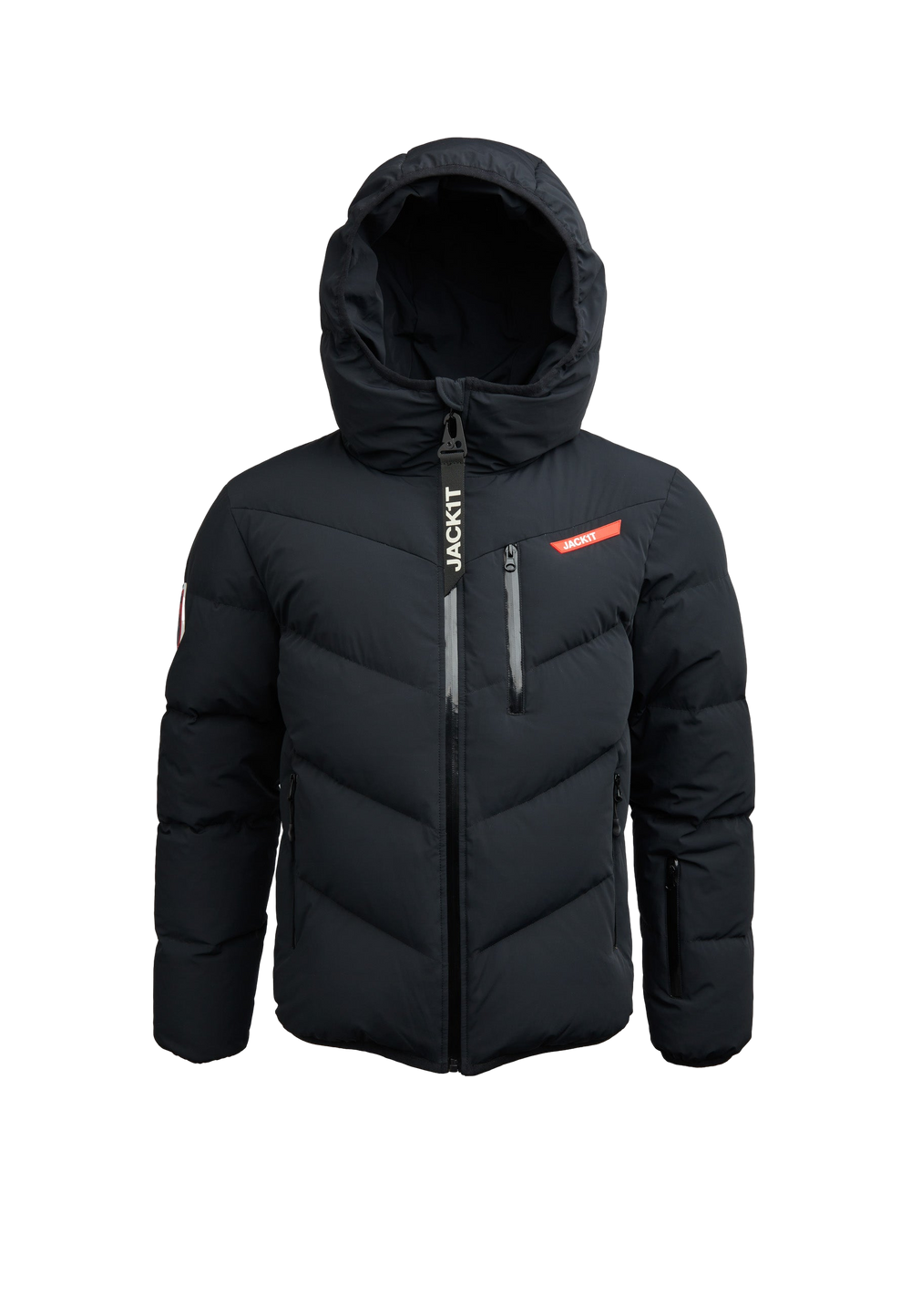 Lock Hood Puffer Jacket flat lay swatch