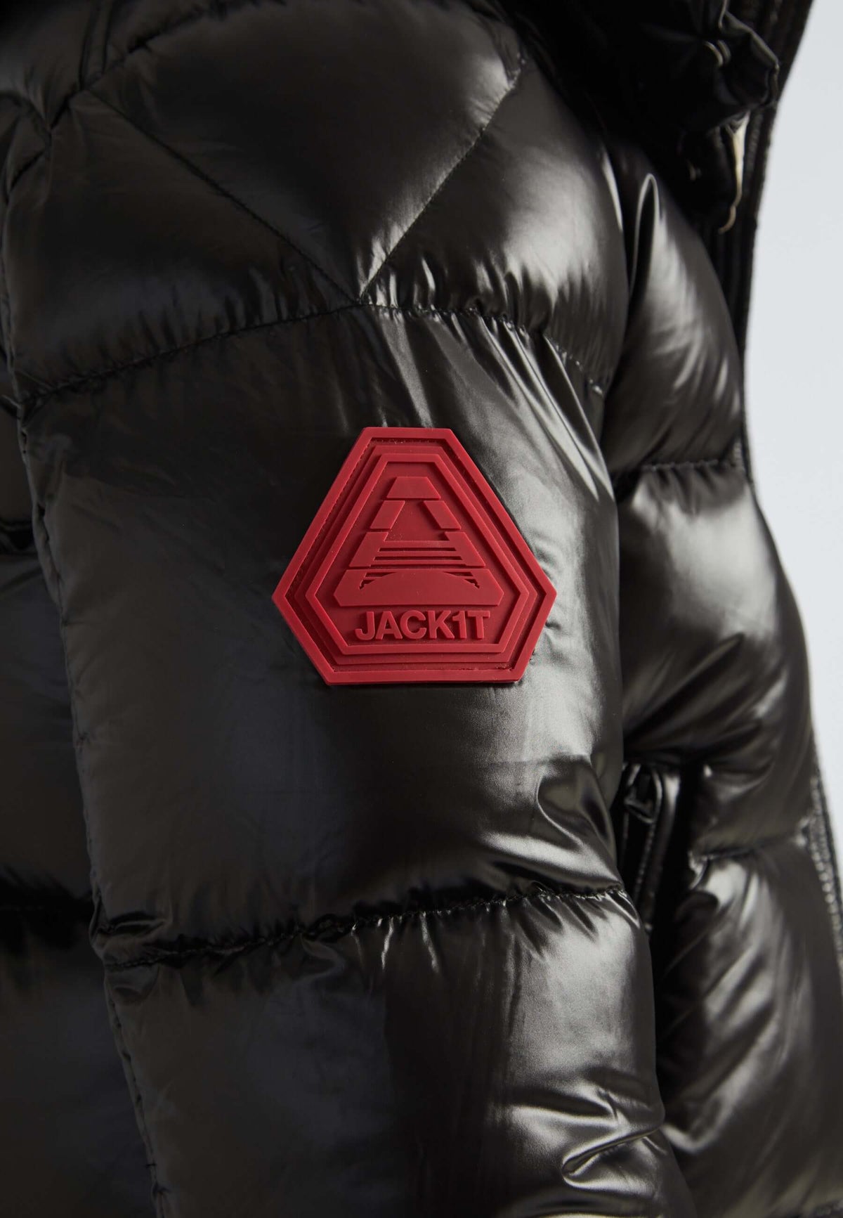 EZ Slick Puffer Hooded Jacket Black/Stone by JACK1T