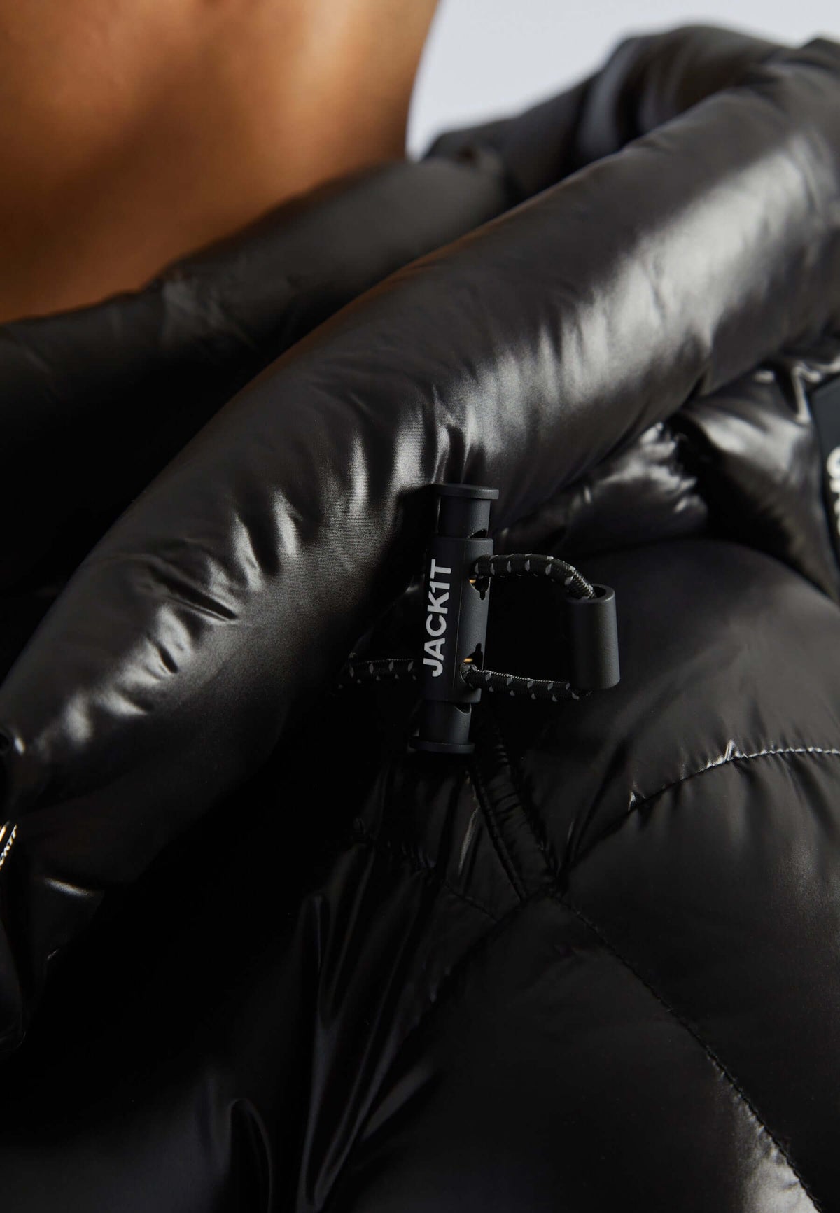 EZ Slick Puffer Hooded Jacket Black/Stone by JACK1T