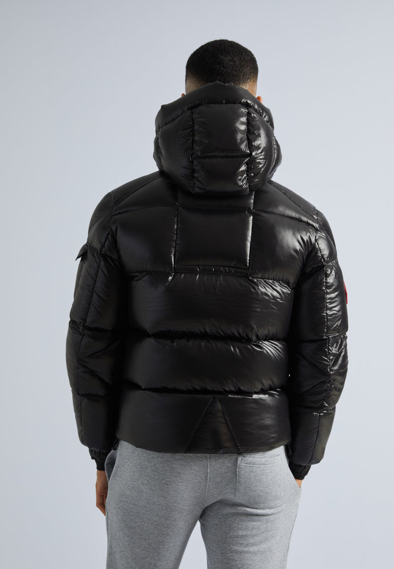 EZ Slick Puffer Hooded Jacket Black/Stone by JACK1T