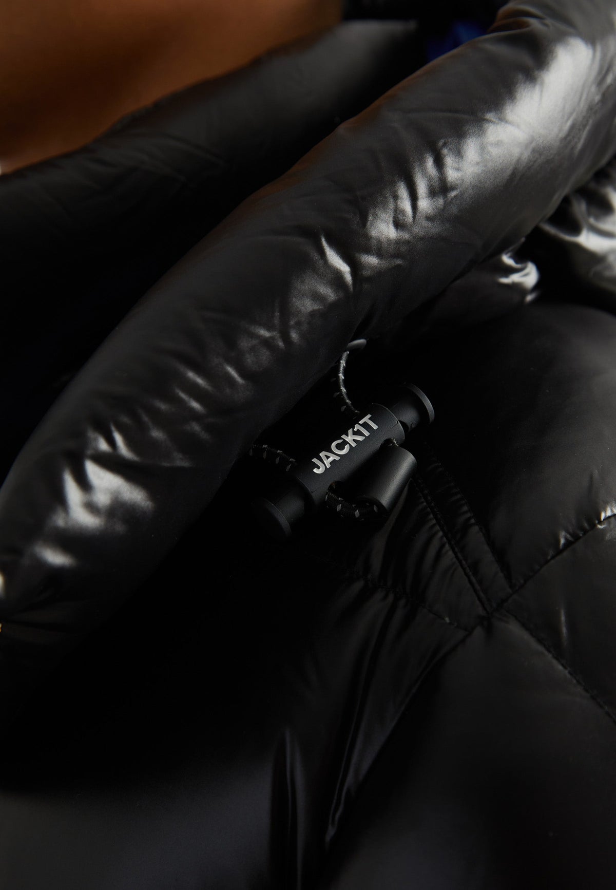 EZ Slick Puffer Hooded Jacket Black/Glacial Blue by JACK1T