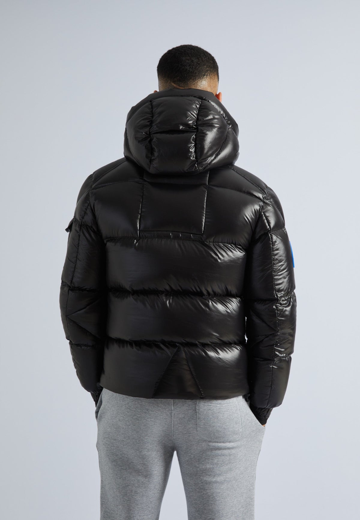 EZ Slick Puffer Hooded Jacket Black/Glacial Blue by JACK1T