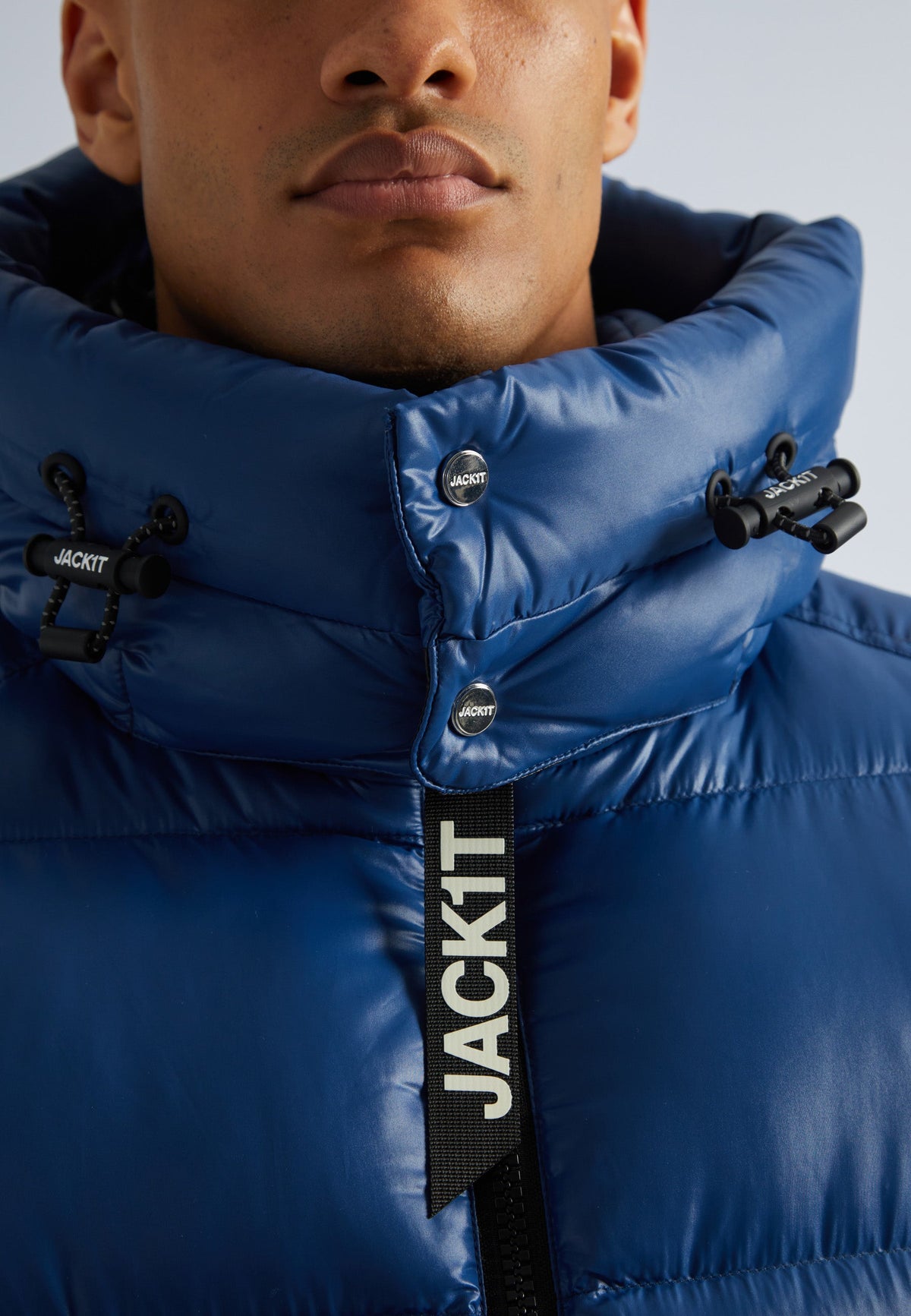EZ Slick Puffer Hooded Jacket Blue Moon/Black by JACK1T