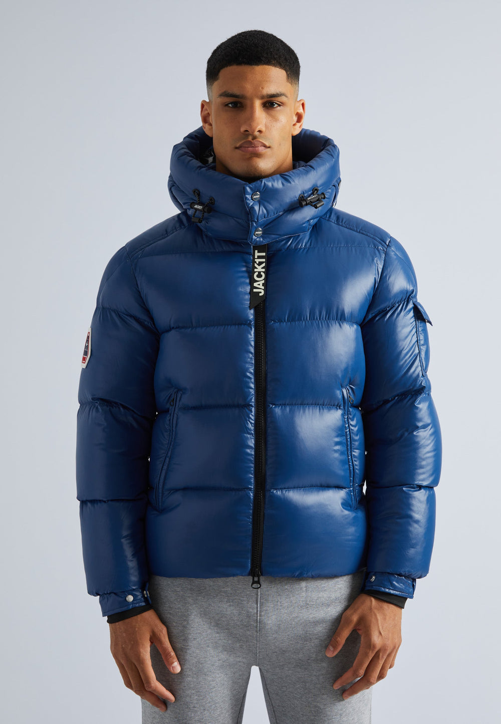 EZ Slick Puffer Hooded Jacket Blue Moon/Black by JACK1T