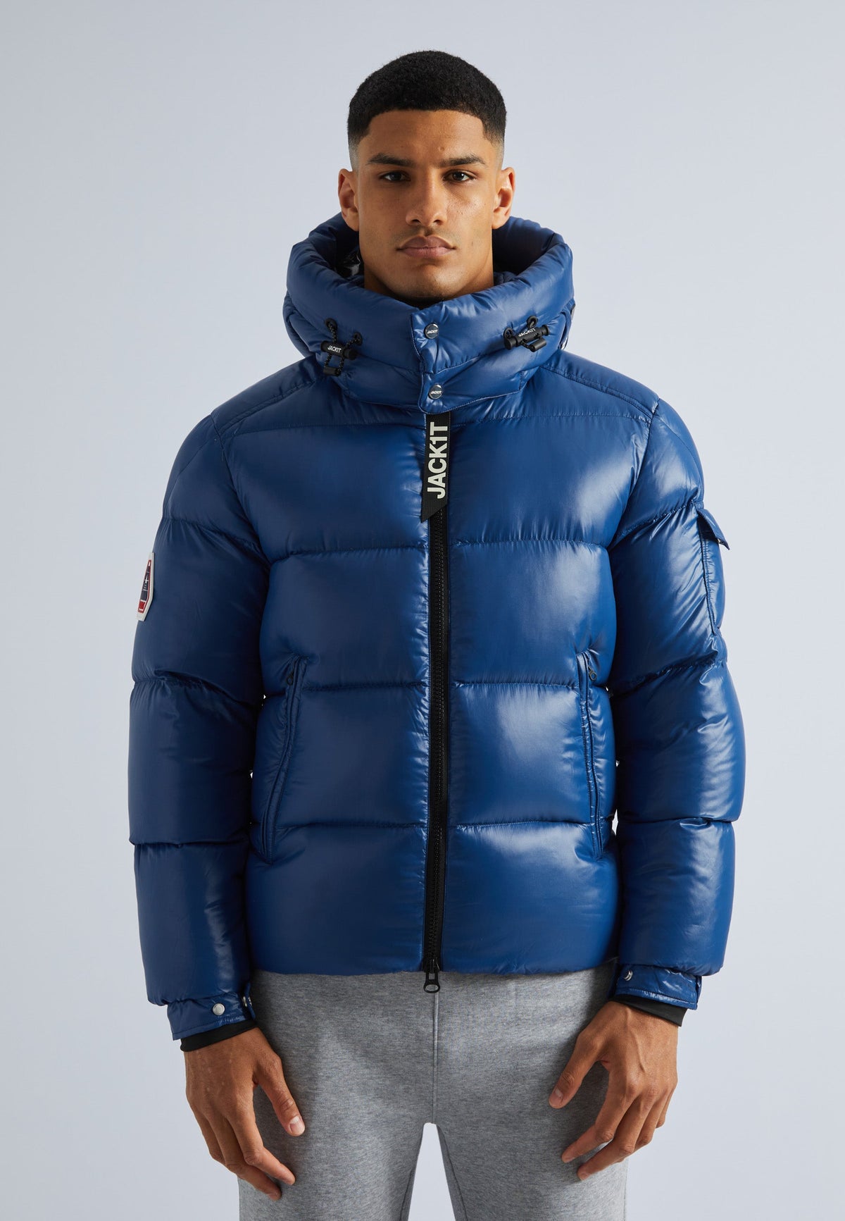 EZ Slick Puffer Hooded Jacket Blue Moon/Black by JACK1T