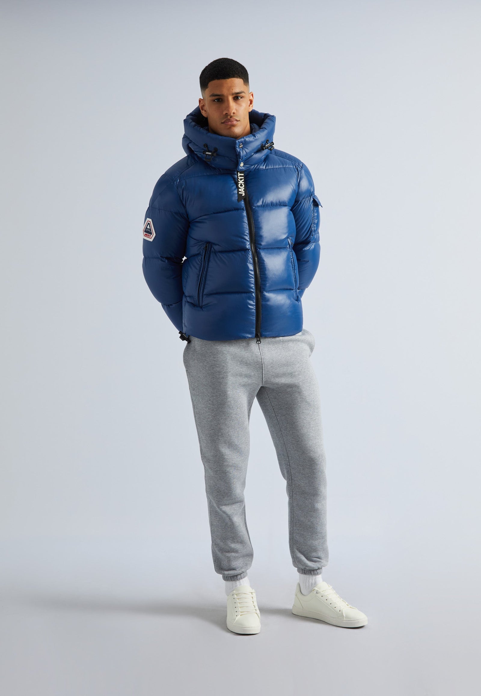 EZ Slick Puffer Hooded Jacket Blue Moon/Black by JACK1T