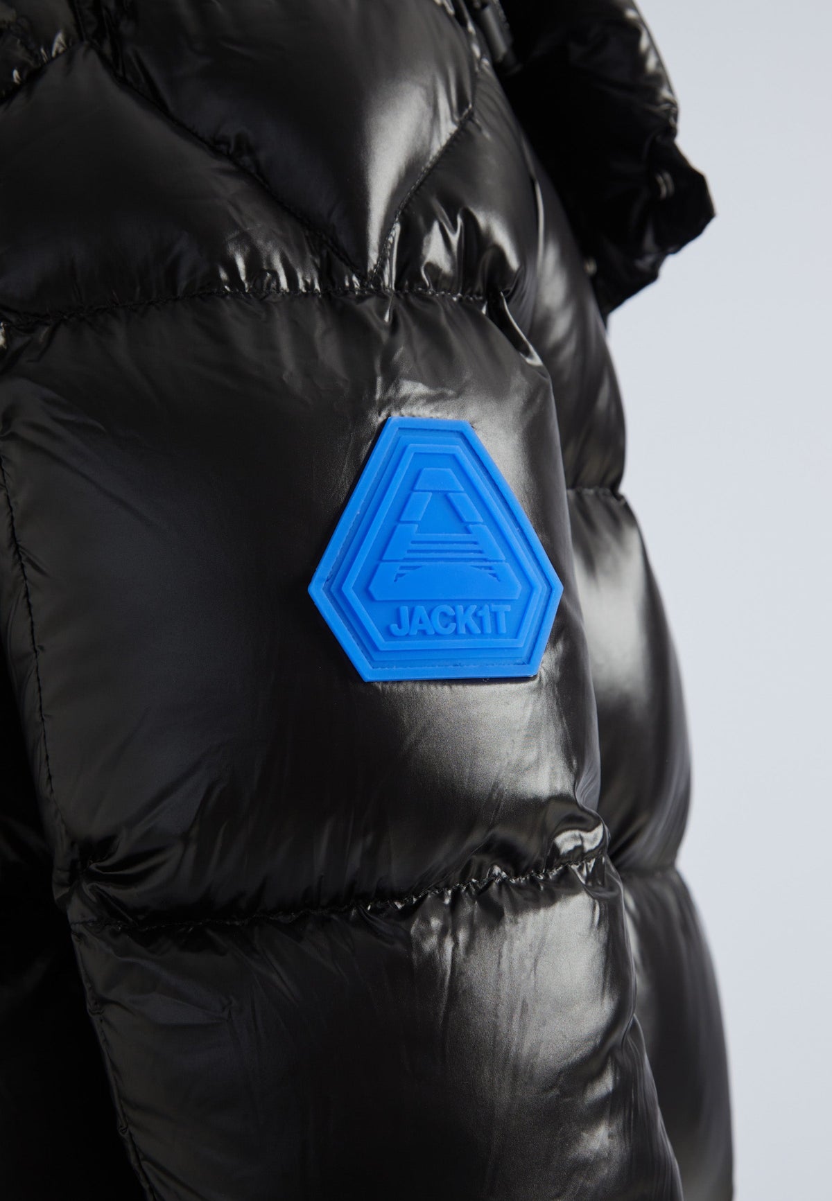 EZ Slick Puffer Hooded Coat Black/Black by JACK1T