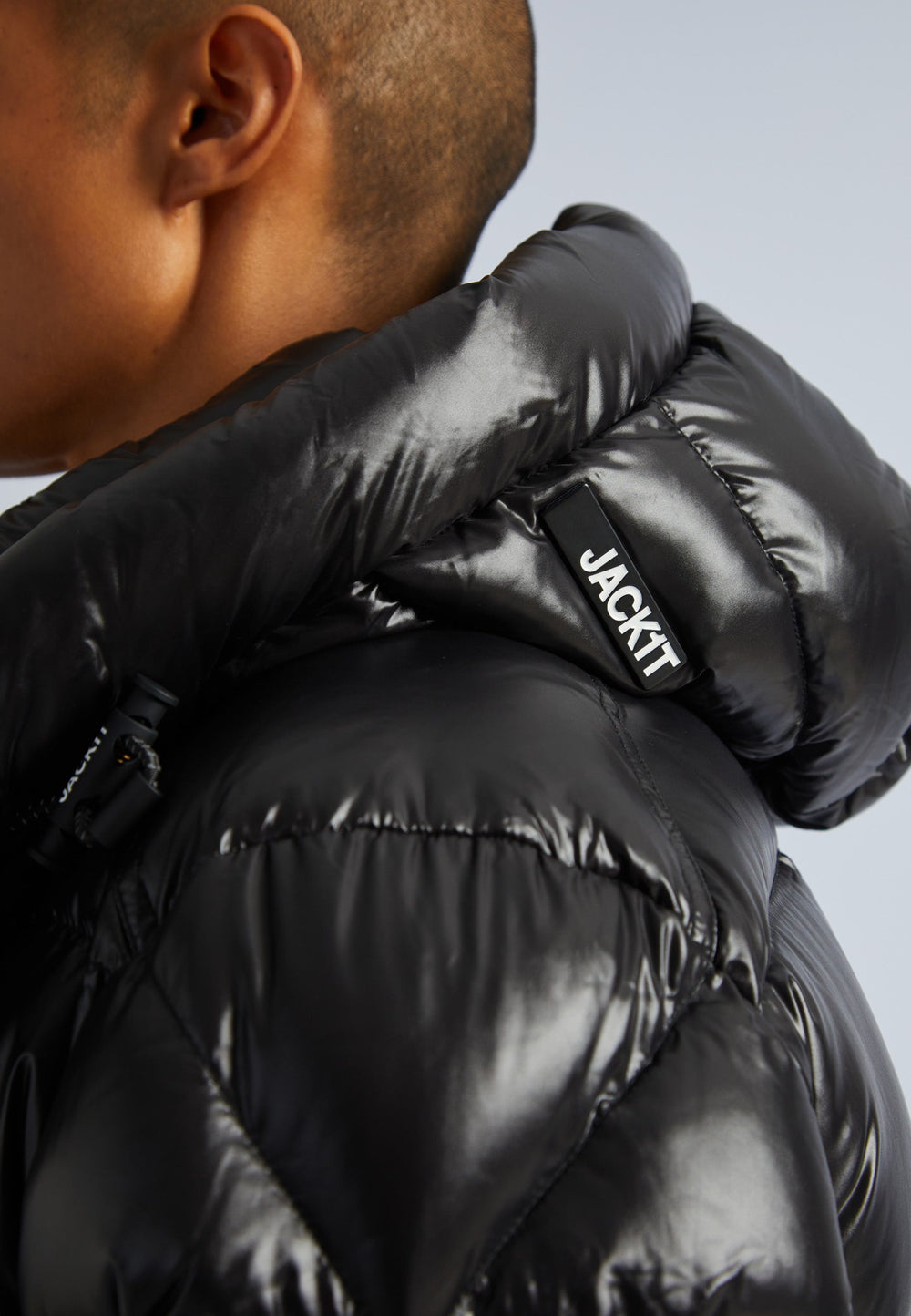 EZ Slick Puffer Hooded Coat Black/Black by JACK1T