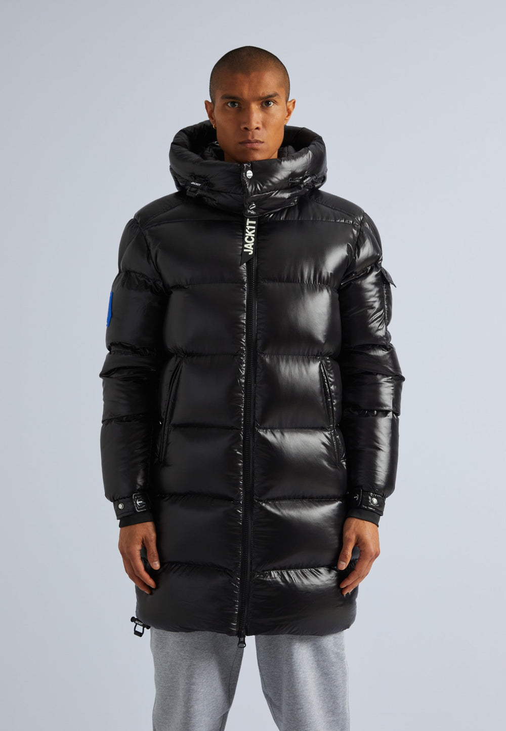 EZ Slick Puffer Hooded Coat Black/Black by JACK1T