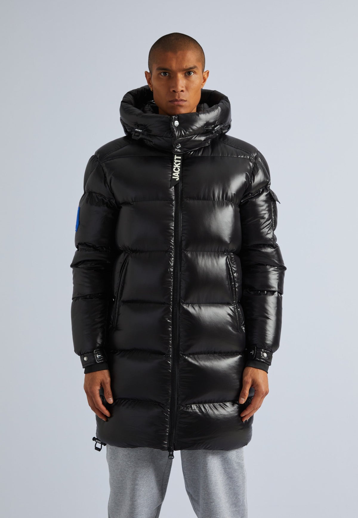 EZ Slick Puffer Hooded Coat Black/Black by JACK1T