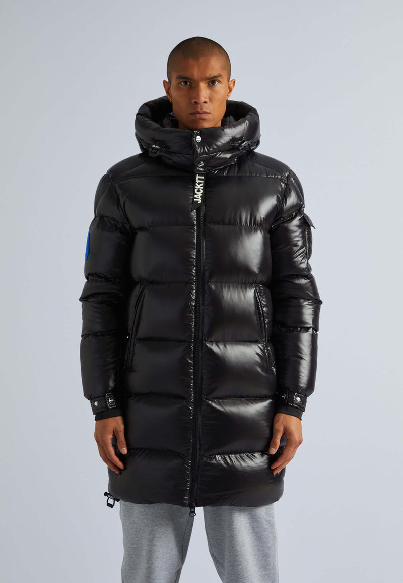 EZ Slick Puffer Hooded Coat Black/Black by JACK1T