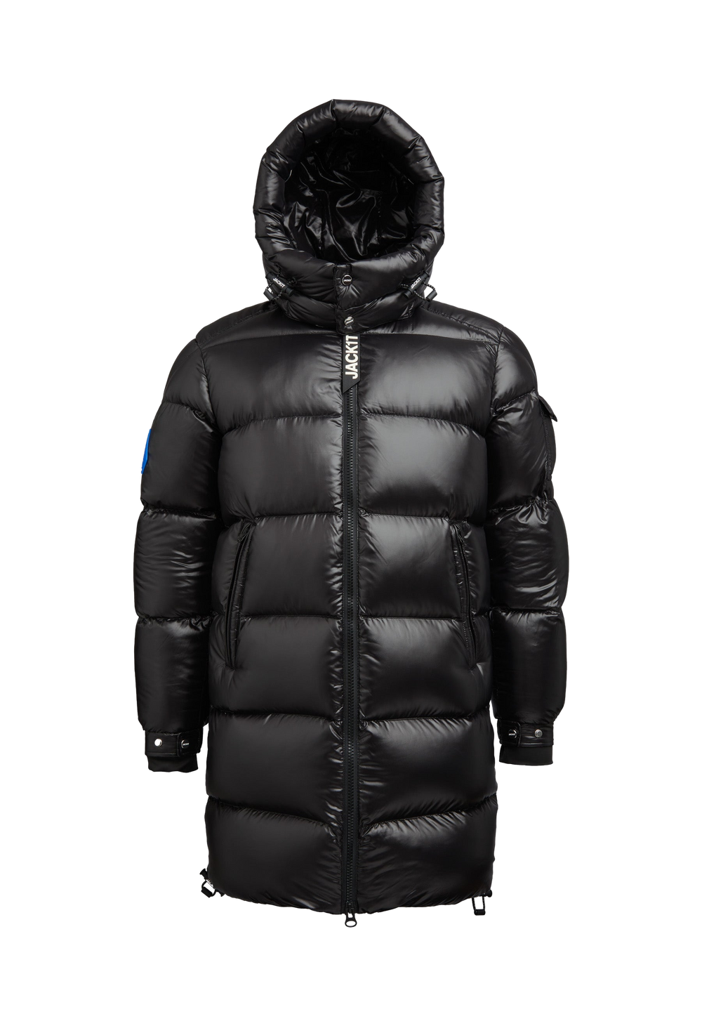 EZ Slick Puffer Hooded Coat flat lay swatch
