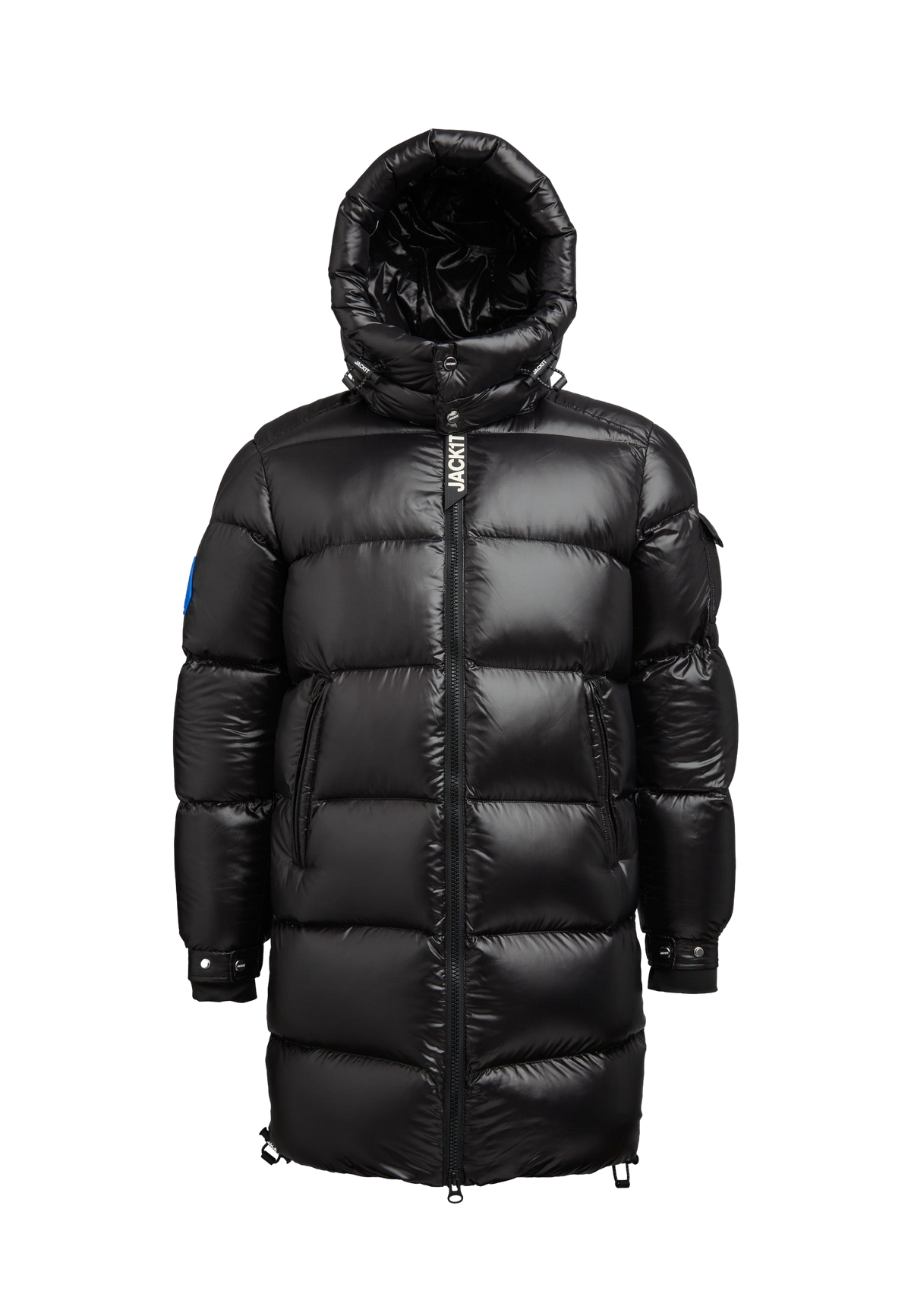 EZ Slick Puffer Hooded Coat flat lay swatch
