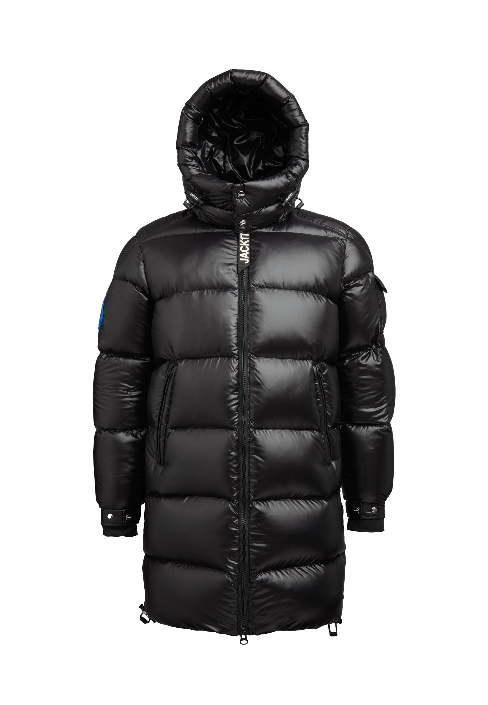 EZ Slick Puffer Hooded Coat flat lay swatch