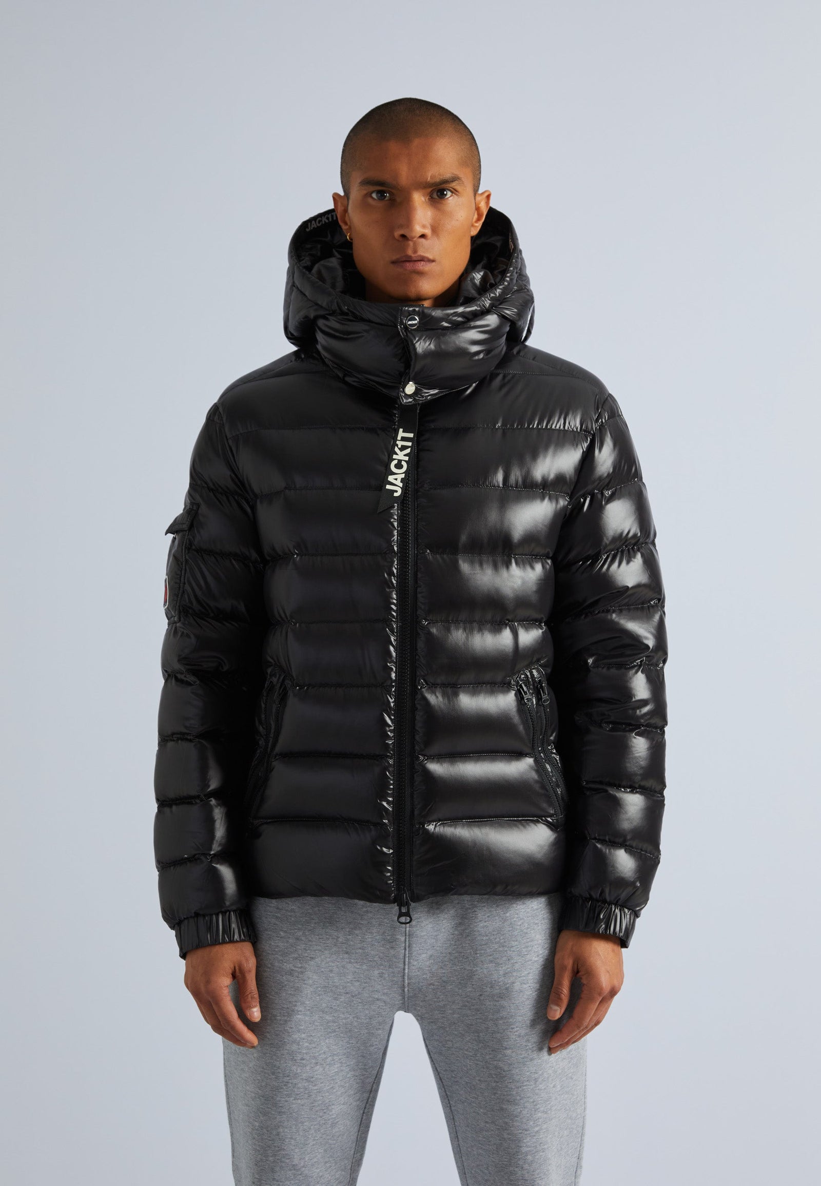 Squadra Slick Hooded Jacket Black by JACK1T