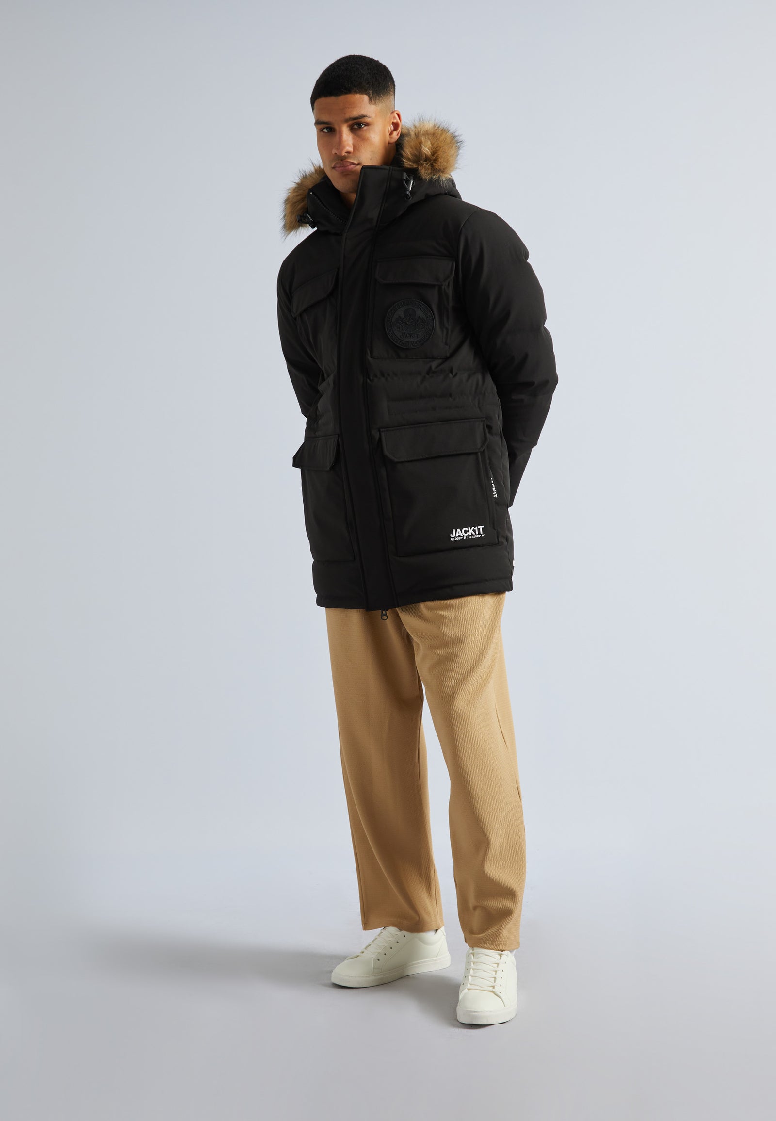 Superdry Premium Premium Down Classic Rescue Parka Jacket Silver