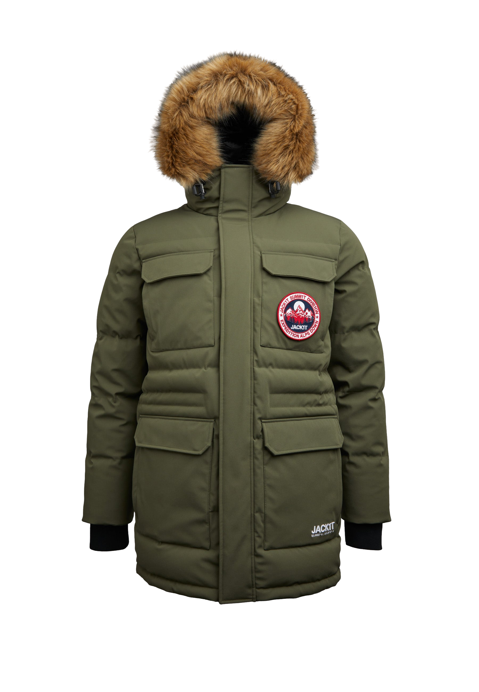First Rescue Parka Coat flat lay swatch