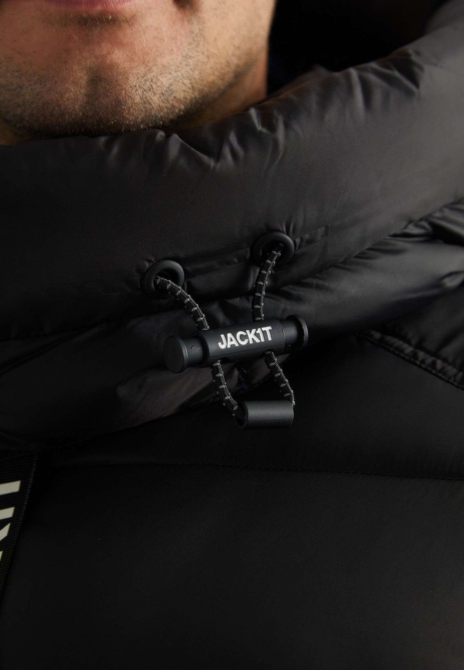 EZ Dry Puffer Hooded Jacket Black by JACK1T