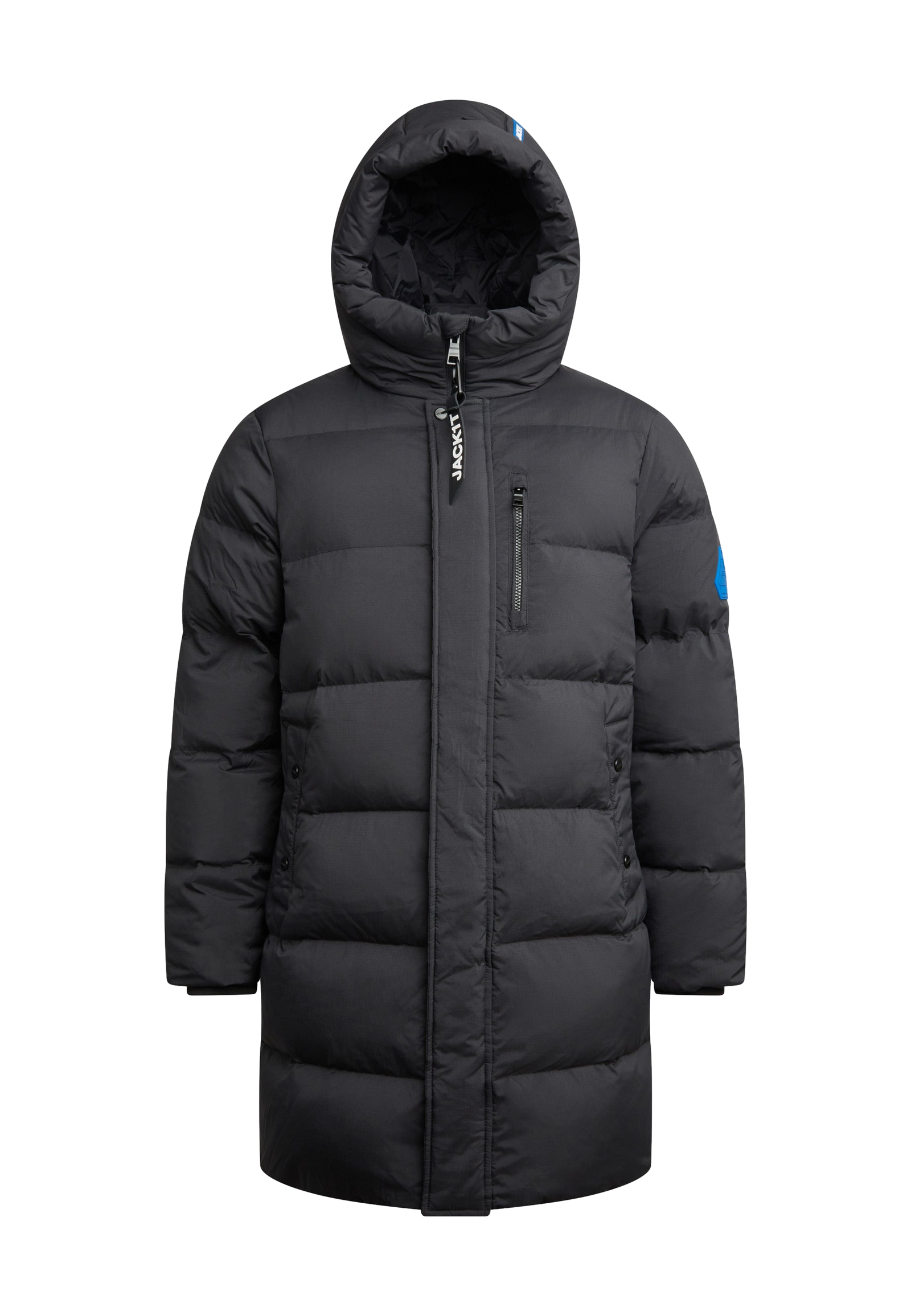 Nomad Parka Coat 2.0 Black flat lay swatch