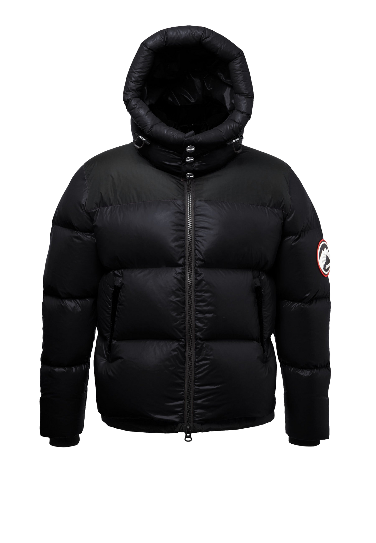Expedition Parka Puffer Jacket Emerald flat lay swatch