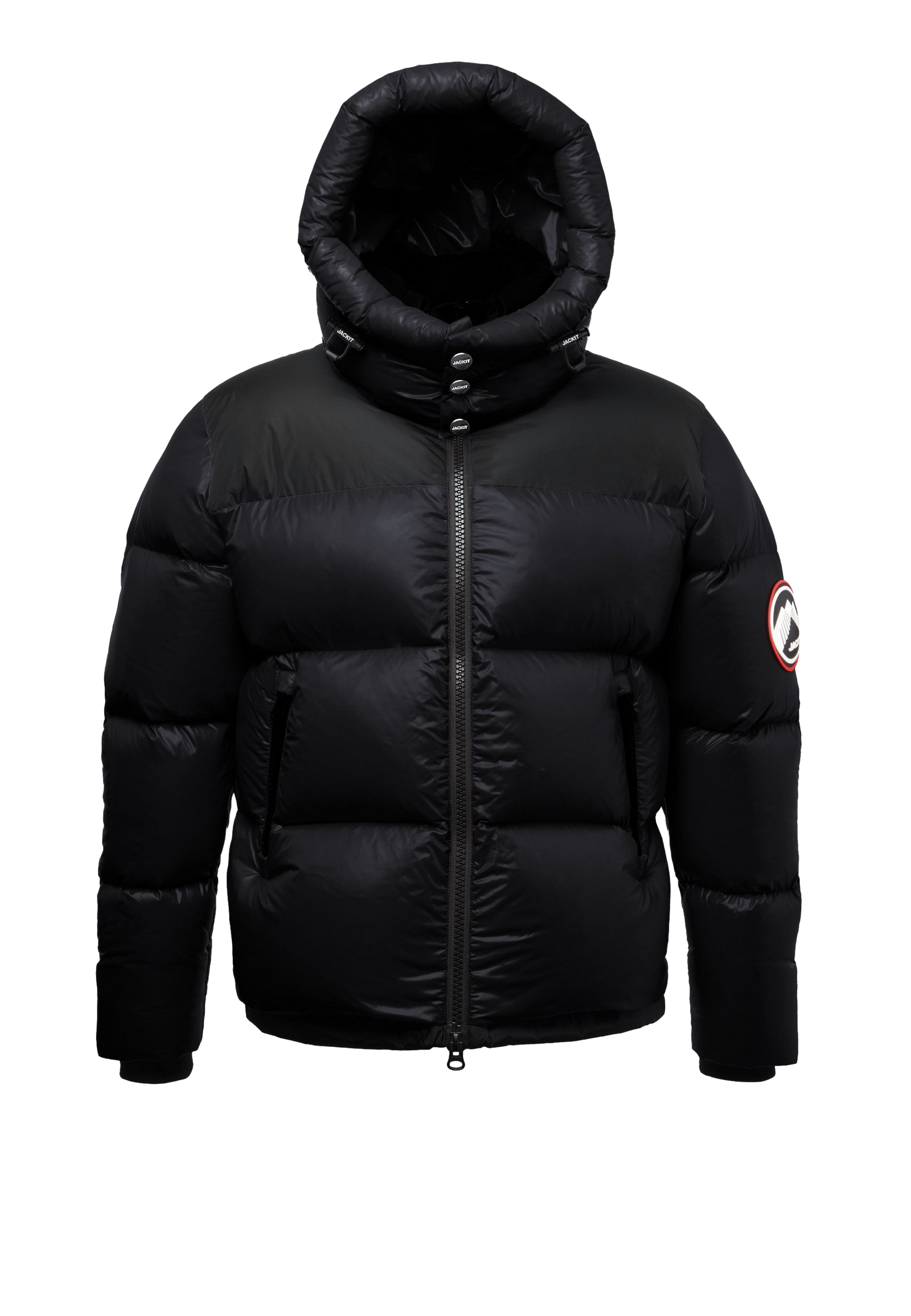 Expedition Parka Puffer Jacket Emerald flat lay swatch