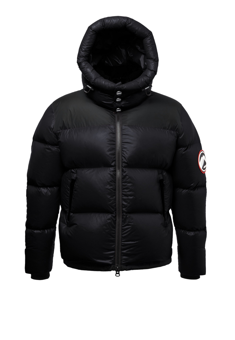Expedition Parka Puffer Jacket Emerald flat lay swatch