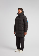 EZ Boxed Long Down Puffer Coat Matt Black