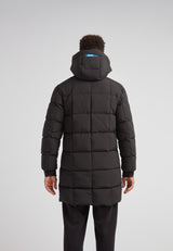 EZ Boxed Long Down Puffer Coat Matt Black