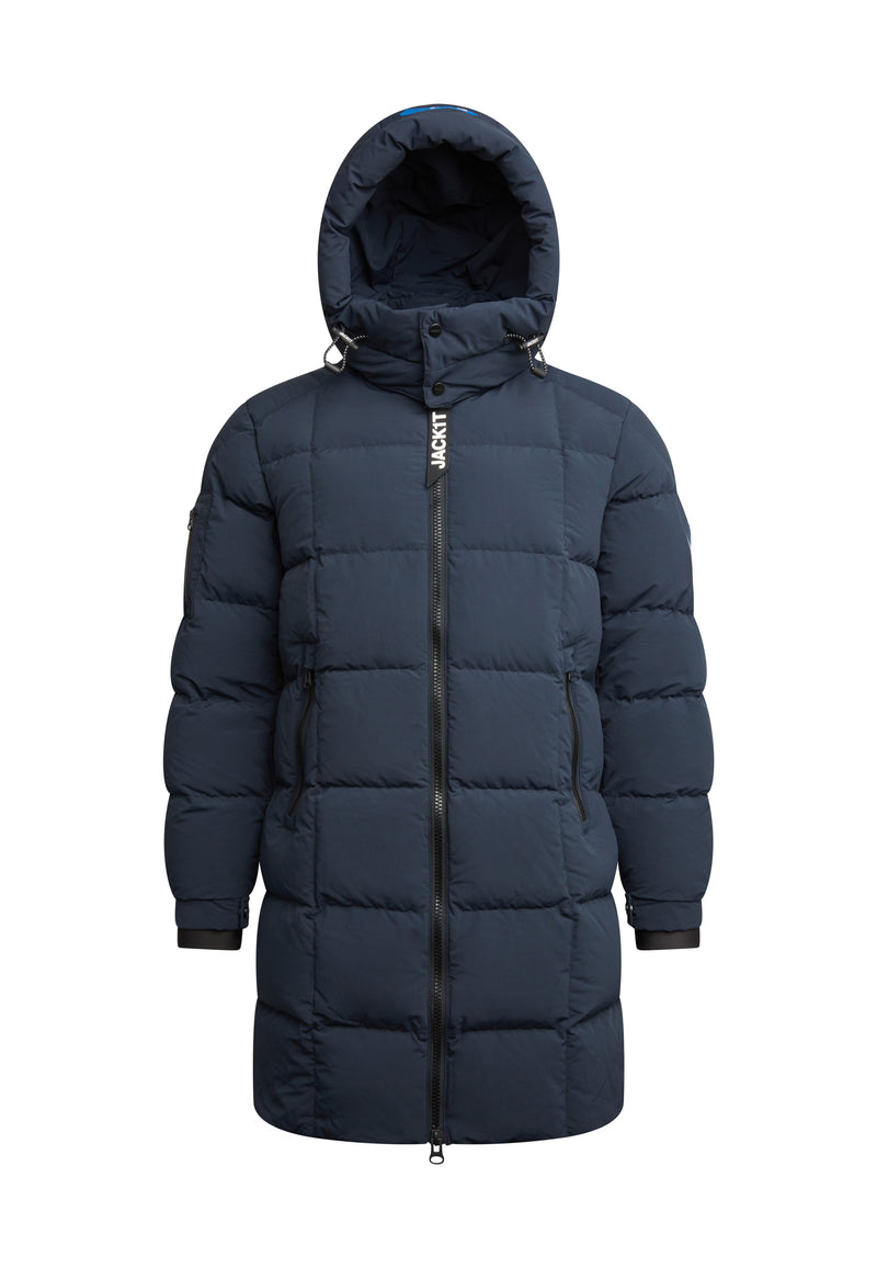 EZ Boxed Long Down Puffer Coat Matt Ink