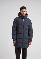 EZ Boxed Long Down Puffer Coat Matt Ink