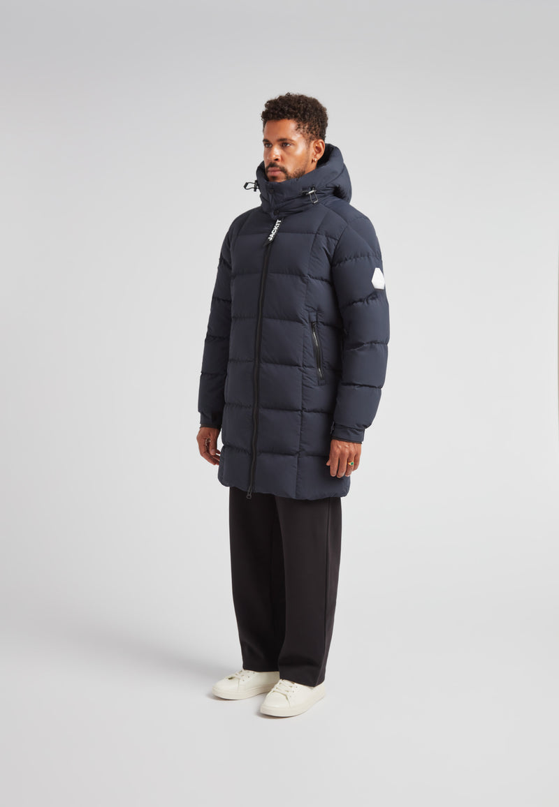 EZ Boxed Long Down Puffer Coat Matt Ink