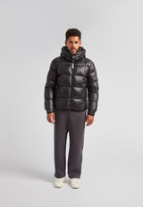 EZ Boxed Puffer Racer Jacket Lux