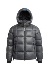 EZ Boxed Puffer Racer Jacket Lux